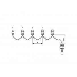 Side marker harness 4 connectors JPT 5,5 m